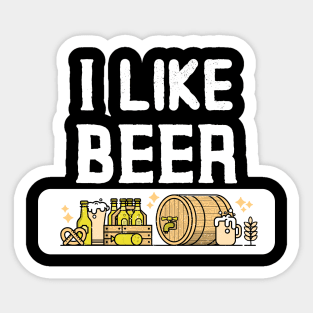 I Like Beer Sticker